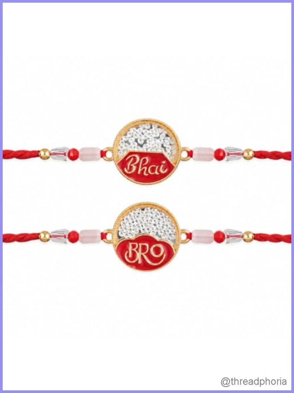 Rakhi for Brother Set of 2 Raksha Bandhan Gift Bracelet Thread for Bhaiya